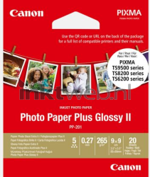 Canon  PP-201 Plus Photo Paper 9 x 9 cm Glans |  | 265 gr/m² 1 stuks 2311B070