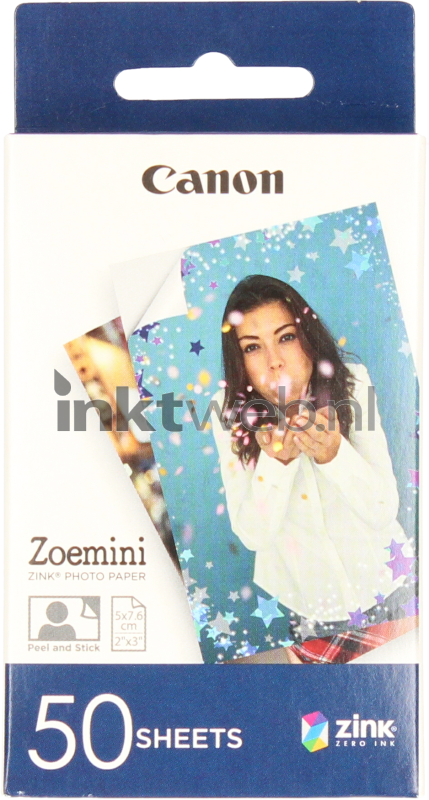 tyfoon Pamflet Pidgin Canon Zoemini Zink fotopapier 2x3 inch Glans | | 50 vellen (Origineel)