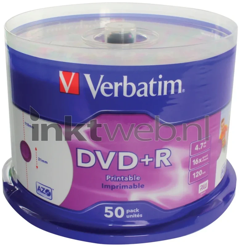 Verbatim DVD+R Printable 50 stuk (Origineel)