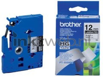 Brother  HGE-131 zwart op transparant breedte 12 mm Combined box and product