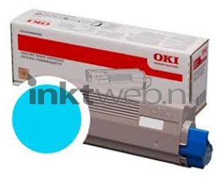 Oki C834 cyaan Combined box and product