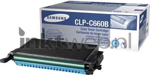 Samsung CLP-C660B HC cyaan Combined box and product
