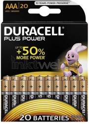 Duracell Plus Power Duralock Alkaline AAA 20-Pack Front box