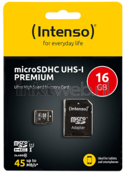 Intenso UHS-I micro SDHC kaart 16GB Front box