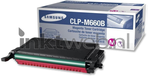 Samsung CLP-M660B HC magenta Combined box and product