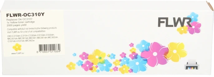 FLWR Oki 44469 multipack zwart en kleur Front box