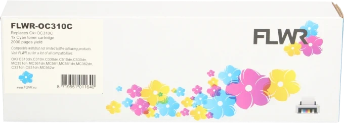 FLWR Oki 44469 multipack zwart en kleur Front box