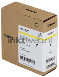 Canon PFI-110 inktfles geel Front box
