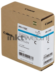 Canon PFI-110 inktfles cyaan Front box
