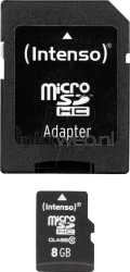 Intenso Micro SDHC kaart Class 10 8GB Product only