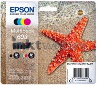 Epson 603 Multipack (Opruiming 4 x 1-pack los) zwart en kleur