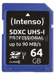 Intenso SDXC-kaart UHS-I Professional 64GB Product only