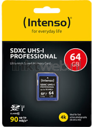 Intenso SDXC-kaart UHS-I Professional 64GB Front box