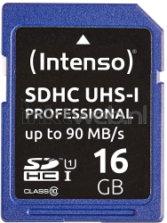 Intenso SDHC-kaart UHS-I Professional 16GB Product only