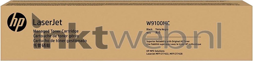 HP W9100MC zwart Front box