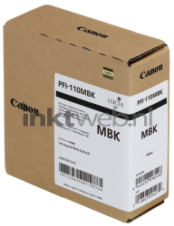 Canon PFI-110MBK inktfles mat zwart Front box