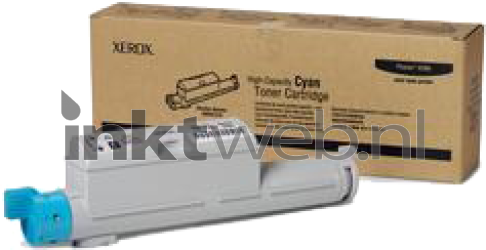 Xerox Phaser 6360 HC cyaan Combined box and product