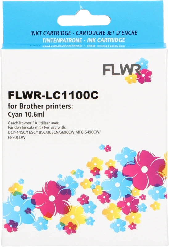 FLWR Brother LC-980C cyaan (Huismerk (compatible))