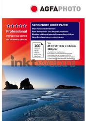 Agfa  Satin Photo inkjet paper Satijn | A6 | 260 gr/m² 100 stuks AP260100A6S