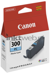 Canon PFI-300PC foto cyaan Front box