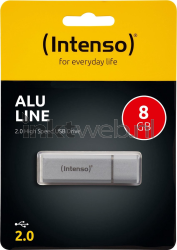 Intenso Alu Line USB-stick 8GB zilver Front box