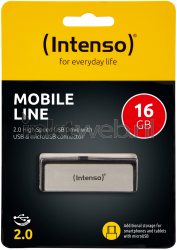 Intenso Mobile Line USB-stick 16GB zilver Front box