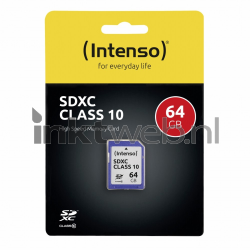 Intenso SDXC-kaart Class 10 64GB Front box