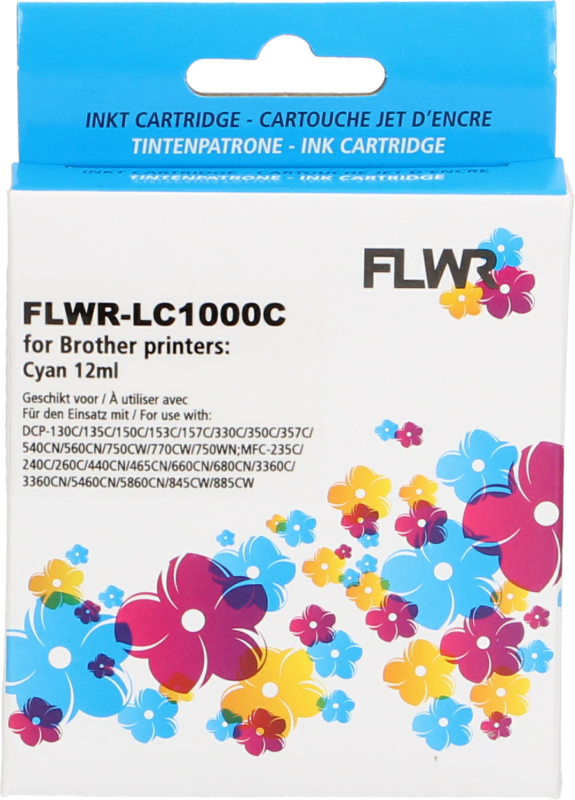 FLWR Brother LC-970C / LC-1000C cyaan