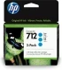 HP 712 3-pack cyaan (Origineel Hoge Capaciteit)
