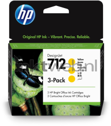 HP 712 3-pack geel Front box