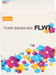 FLWR Zebra  verzendetiketten 150 mm x 102 mm  oranje FLWR-102-150-25-Orange