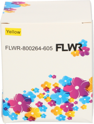 FLWR Zebra  verzendetiketten 150 mm x 102 mm  geel FLWR-102-150-25-Yellow