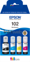 Epson 102 Multipack (Opruiming 4 x 1-pack los) zwart en kleur