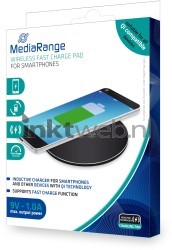 MediaRange Draadloze snellaadpad voor smartphones zwart Front box