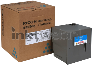 Ricoh 842195 cyaan Combined box and product