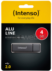 Intenso Alu Line USB stick 4GB Antraciet Front box