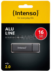 Intenso Alu Line USB stick 16GB Antraciet Front box