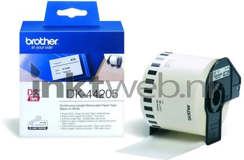 Brother DK-44205 62 mm x 30,48 m wit