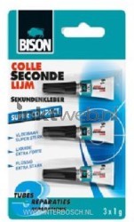 Bison Secondelijm 3 x 1gr Combined box and product