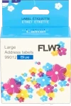 FLWR Dymo  99012 adreslabel 36 mm x 89 mm  blauw