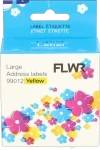 FLWR Dymo  99012 adreslabel 36 mm x 89 mm  geel