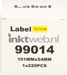 Huismerk Dymo  99014 Adreslabel groot 54 mm x 101 mm  geel IW-99014-Yellow