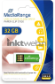 MediaRange USB nano flash drive, paper-clip stick 32GB