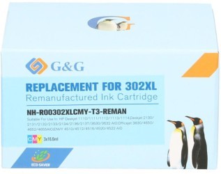 Huismerk G&G 302XL EcoSaver 3-in-1 pack kleur Product only