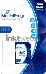 MediaRange SDHC memory card, Class 10, 8GB Front box