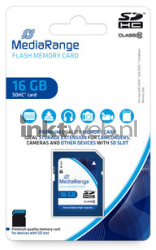 MediaRange SDHC memory card, Class 10, 16GB Front box