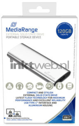 MediaRange SDXC memory card, Class 10, 128GB blauw Front box