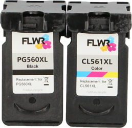 FLWR Canon PG-560XL / CL-561XL zwart en kleur Product only