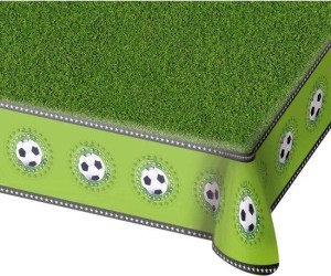 Merkloos Tafelkleed voetbal 130x180cm groen Product only