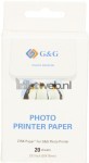 Huismerk G&G  Zink Plakbaar Instant Fotopapier (7.6 x 5cm) Glans  20 stuks